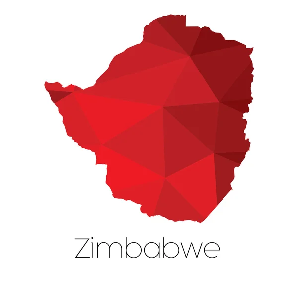 Una Mappa Del Paese Zimbabwe — Foto Stock