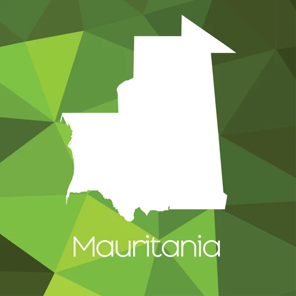 Eine Karte Des Landes Mauretanien — Stockfoto