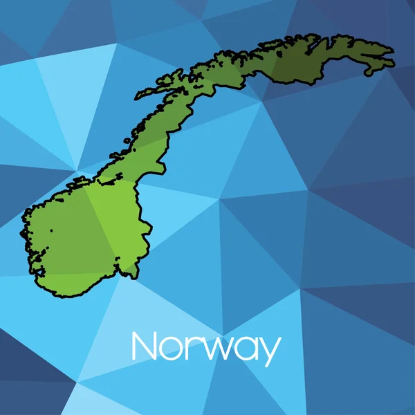 Карта Страны Норвегия — стоковое фото
