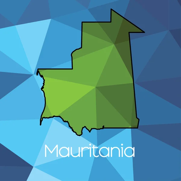 Eine Karte Des Landes Mauretanien — Stockfoto