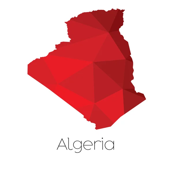Ülke Cezayir Haritası — Stok fotoğraf