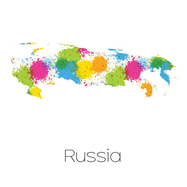 Una Mappa Del Paese Della Russia — Foto Stock