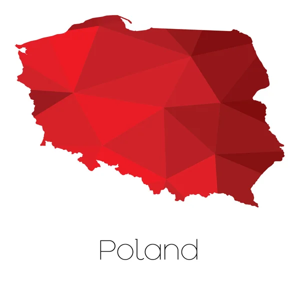 Mapa Del País Polonia — Foto de Stock