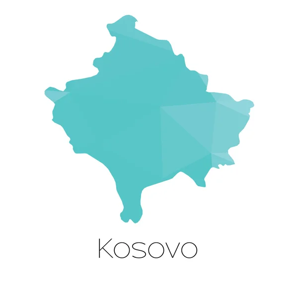 Karta Över Landet Kosovo — Stockfoto