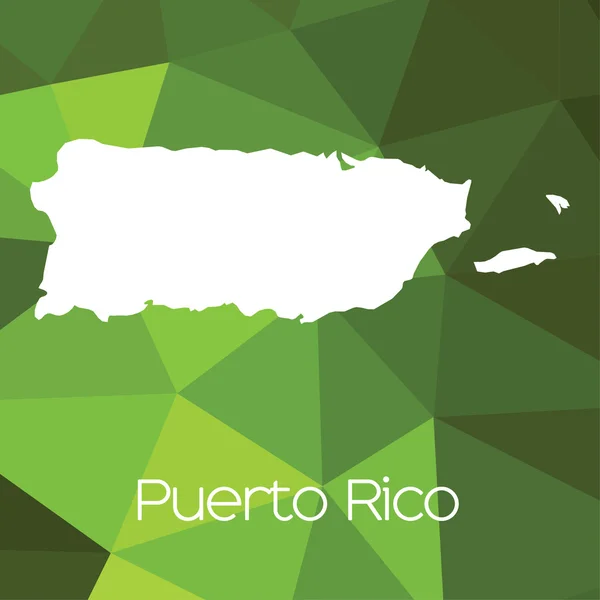 Une Carte Pays Porto Rico — Photo