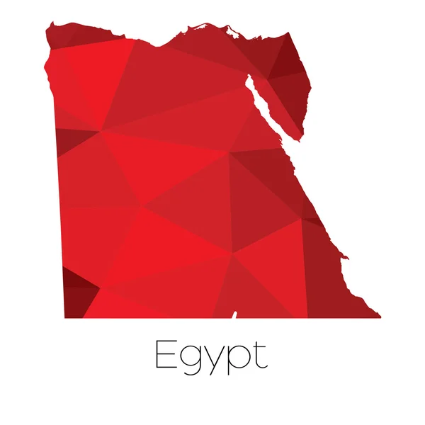 Una Mappa Del Paese Egitto — Foto Stock