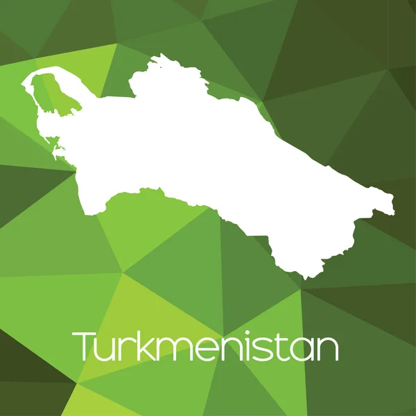 Mapa Del País Turkmenistán —  Fotos de Stock