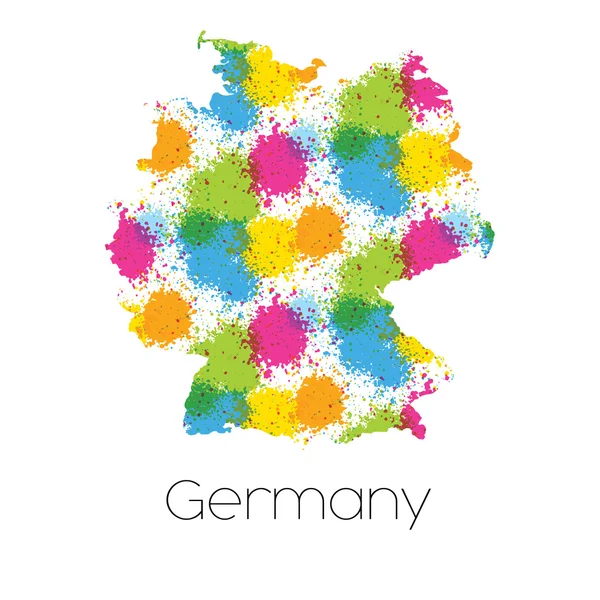 Mapa Del País Alemania —  Fotos de Stock