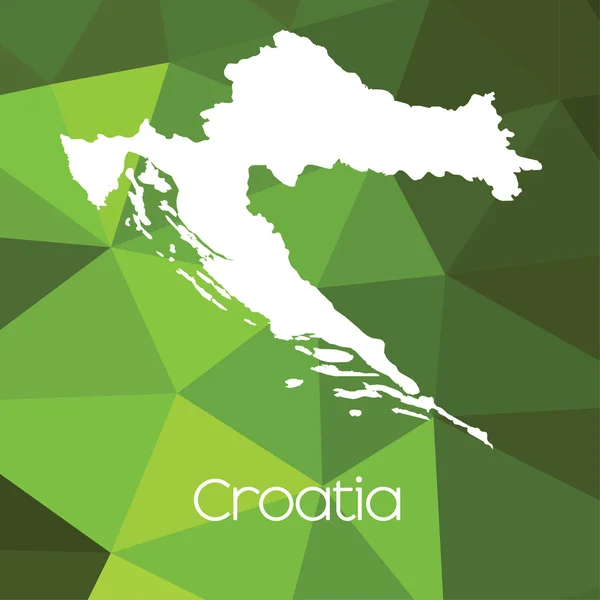 Mapa Del País Croacia — Foto de Stock