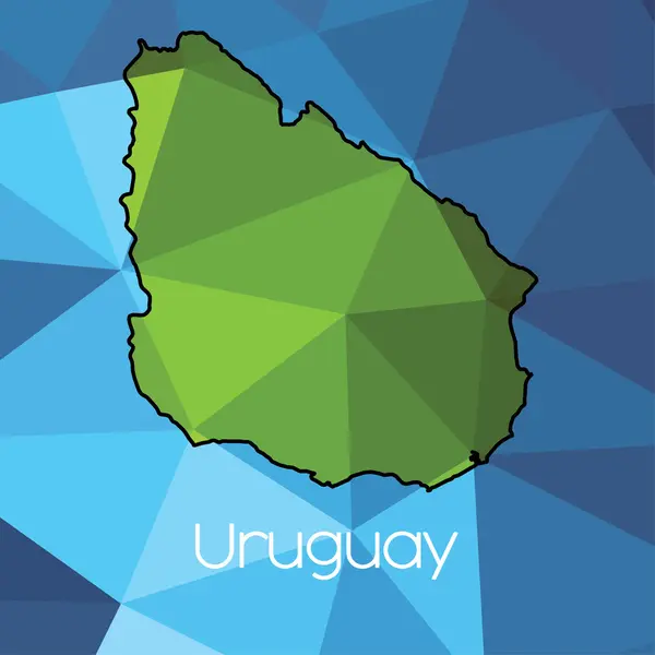 Mapie Kraju Urugwaju — Zdjęcie stockowe