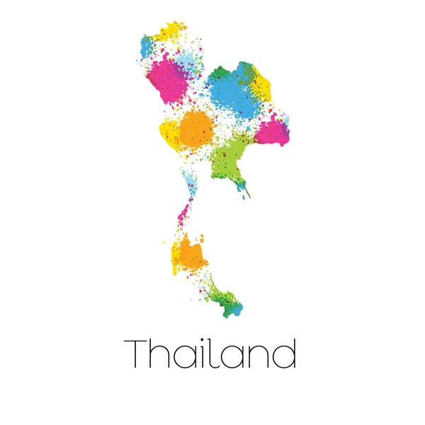 Una Mappa Del Paese Della Thailandia — Foto Stock