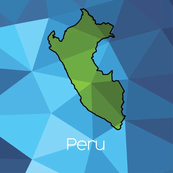 Kaart Van Het Land Van Peru — Stockfoto