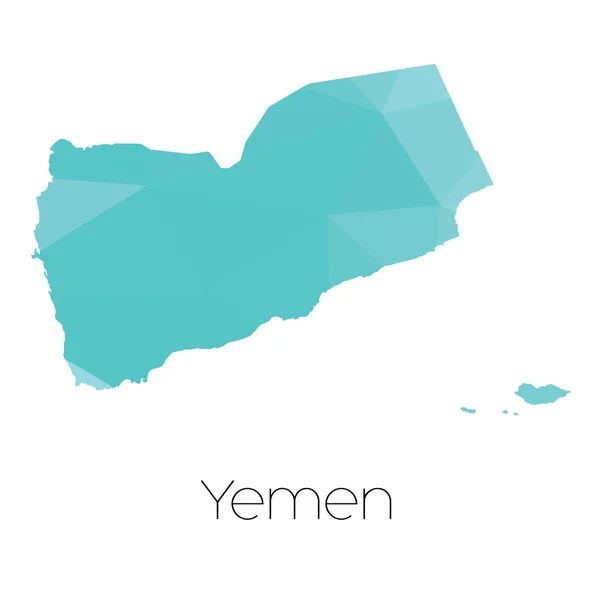 Karta Över Landet Jemen — Stockfoto