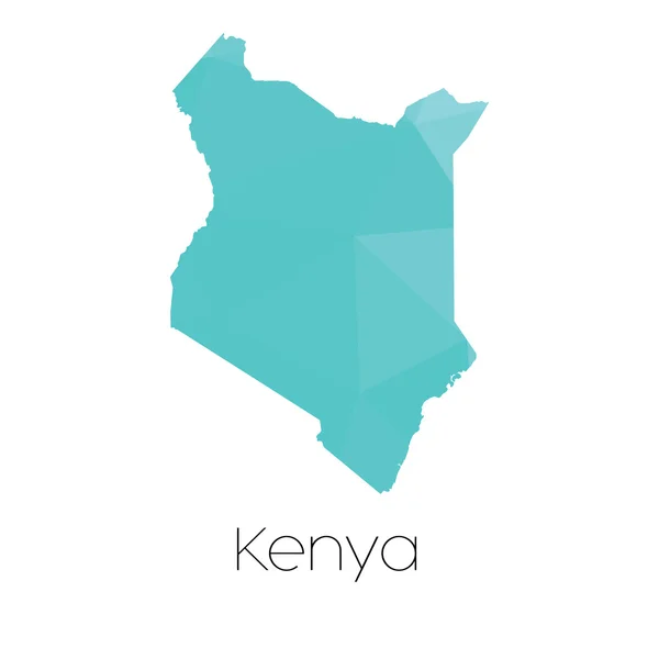 Una Mappa Del Paese Del Kenya — Foto Stock