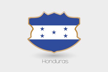Honduras bir kalkan bayrak çizimi