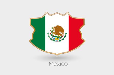 Meksika bir kalkan bayrak çizimi