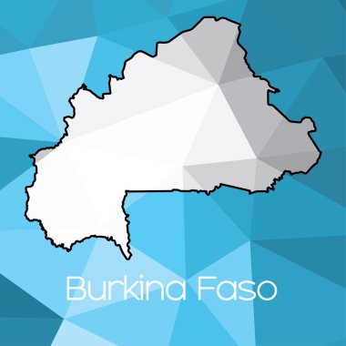 Burkina faso ülkesinin haritası.