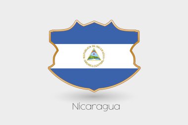 Nikaragua bir kalkan bayrak çizimi