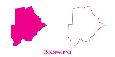 Botswana 'nın haritası.