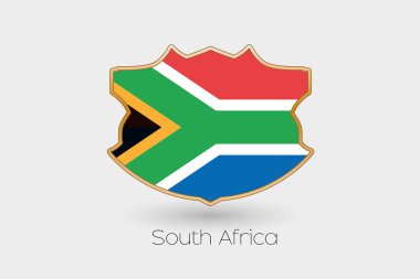 Güney Afrika bir kalkan bayrak çizimi