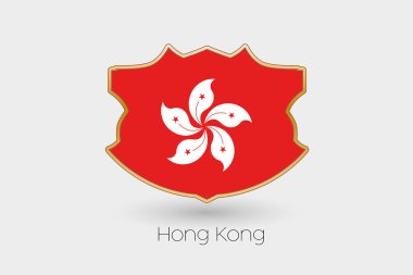 Hong Kong bir kalkan bayrak çizimi