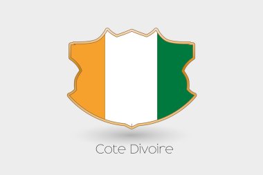 Fildişi Sahili bir kalkan bayrak çizimi