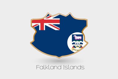 Falkland Adaları bir kalkan bayrak çizimi