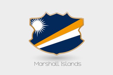 Marshall Adaları bir kalkan bayrak çizimi