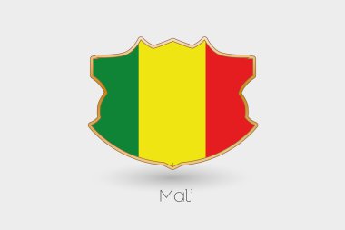 Mali bir kalkan bayrak çizimi