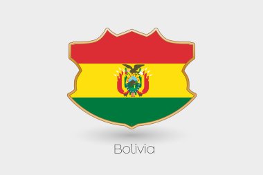 Bolivya bir kalkan bayrak çizimi