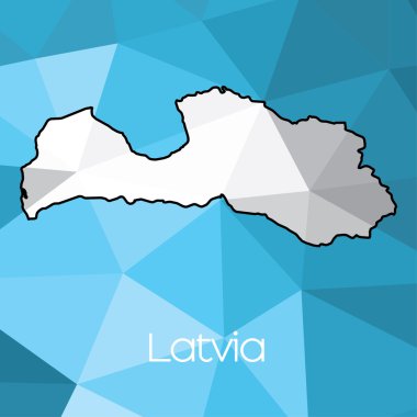 Letonya Ülke Haritası