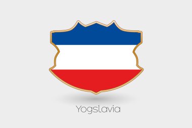 Yugoslavya'nın bir kalkan bayrak illüstrasyon