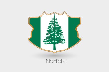 Norfolk bir kalkan bayrak çizimi