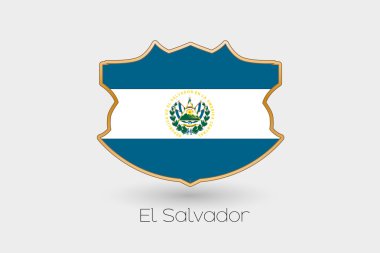 El Salvador bir kalkan bayrak çizimi