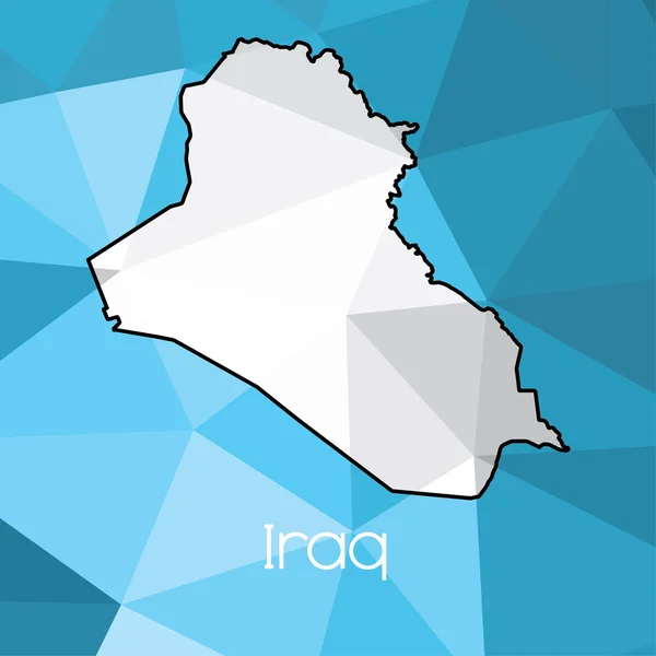 Karta Över Landet Irak — Stockfoto