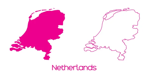 荷兰国家的地图 — 图库照片