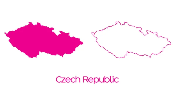 Mapa Del País República Checa — Foto de Stock