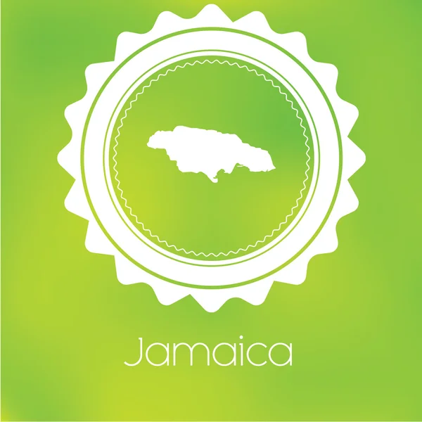 Karta Över Landet Jamaica — Stockfoto