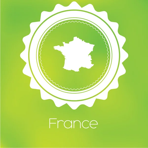 Mapa País França — Fotografia de Stock