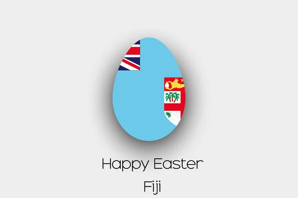 Pro Ilustraci Velikonoční Vajíčko Vlajka Země Fidži — Stock fotografie