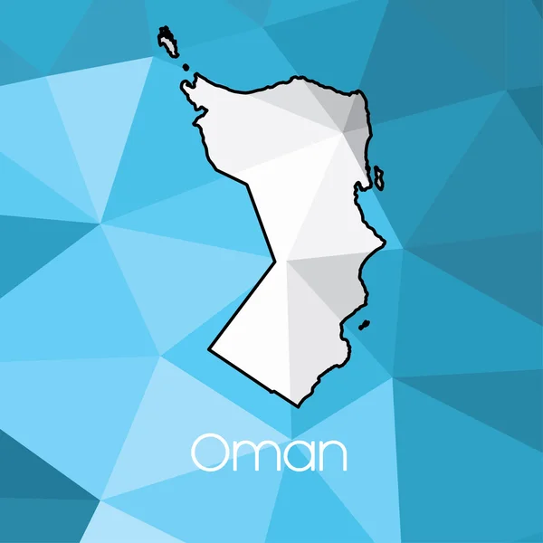 Mapa País Omã — Fotografia de Stock
