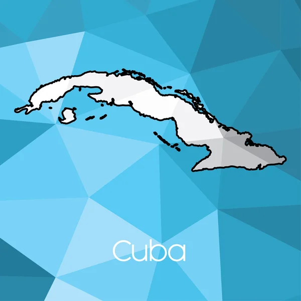 Une Carte Pays Cuba — Photo