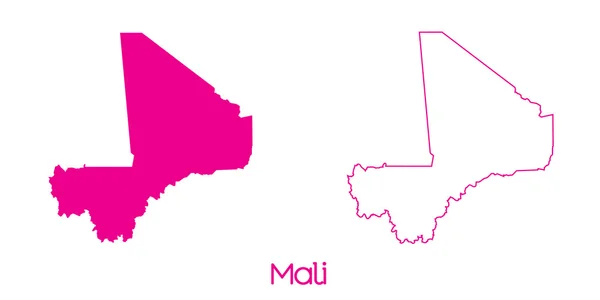 Una Mappa Del Paese Mali — Foto Stock