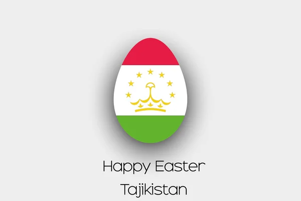 Pro Ilustraci Velikonoční Vajíčko Vlajka Země Tádžikistán — Stock fotografie