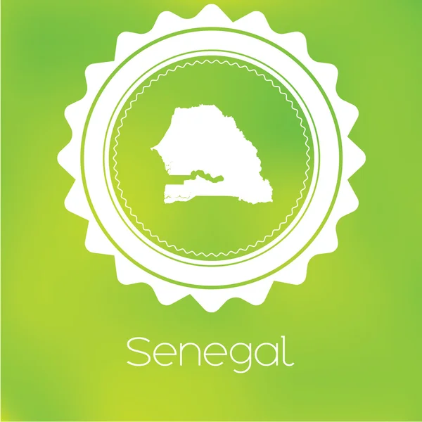 Una Mappa Del Paese Del Senegal — Foto Stock