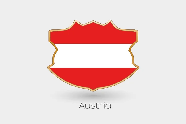 Una Bandera Escudo Ilustración Austria —  Fotos de Stock