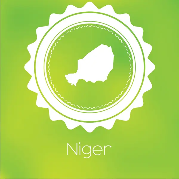 Eine Karte Des Landes Von Niger — Stockfoto