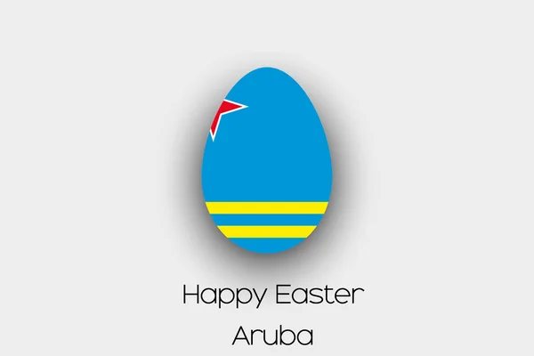 Velikonoční Vajíčko Obrázek Vlajky Zemi Aruba — Stock fotografie