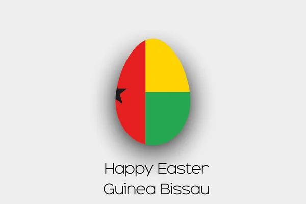 Pro Ilustraci Velikonoční Vajíčko Vlajka Země Guinea Bissau — Stock fotografie