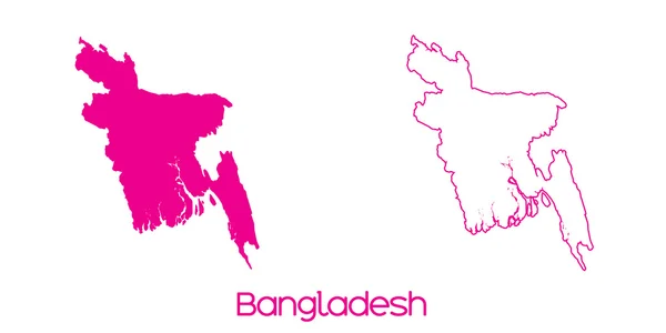 Карта Страны Бангладеш — стоковое фото